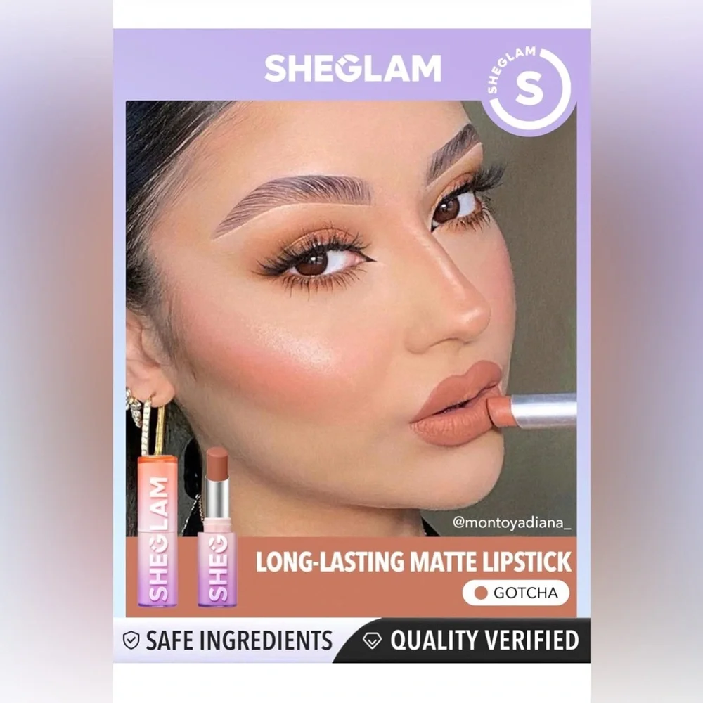 SHEGLAM DYNAMATTE WATERPROOF MATTE LIPSTICK 💄IN GOTCHA